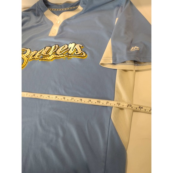 Majestic Cool Base BREWERS Blue Size XL - Picture 3 of 4